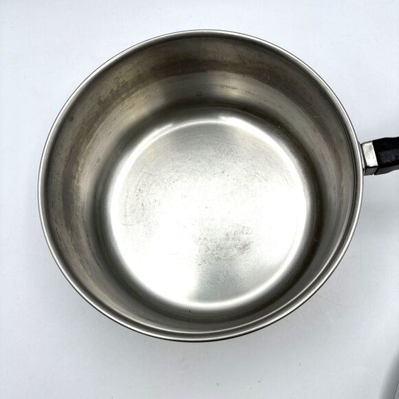 FARBERWARE 2 Qt Saucepan Pot Handle With Lid Aluminum Clad Stainless USA - Picture 7 of 11